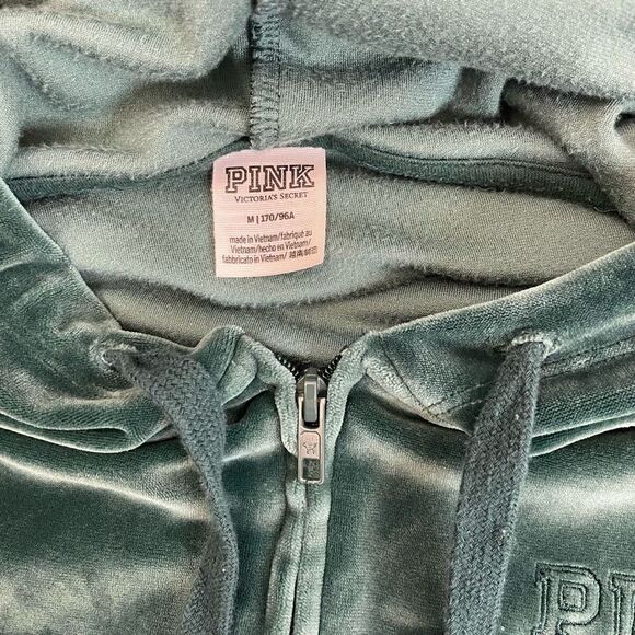 PINK| Velvet| Velour| zip up| By Victoria Secret - Picture 4 of 14